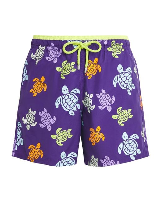 Vilebrequin Blue Multicolour Turtles Moka Swim Shorts for men