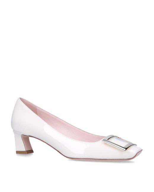 Roger Vivier Pink Patent Decolleté Belle Vivier Pumps 45