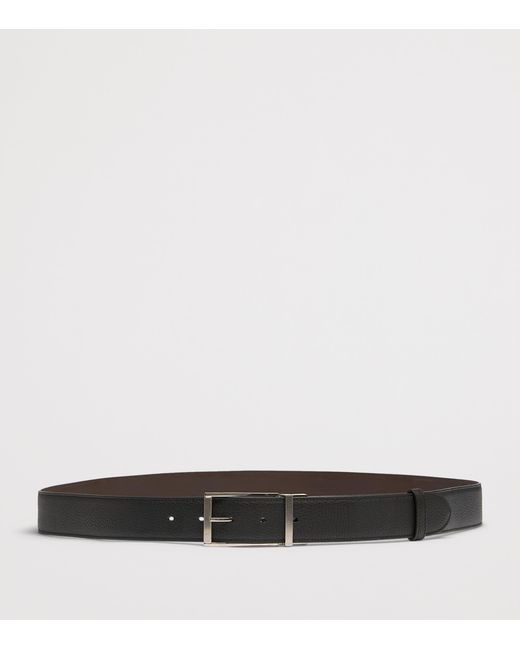 Dunhill Black Leather Reversible Belt for men