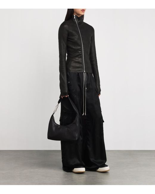 Rick Owens Black Lamb Leather Gary Jacket