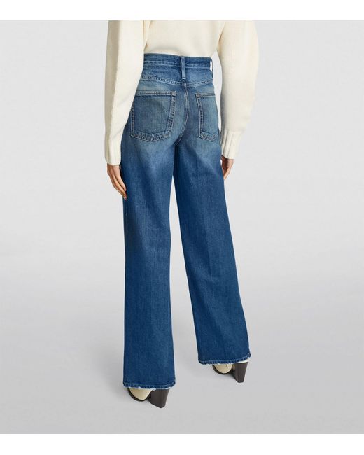 FRAME Blue The 1978 High-rise Straight Jeans