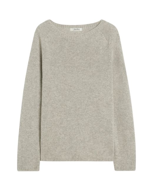 Max Mara Gray Wool-Blend Sweater