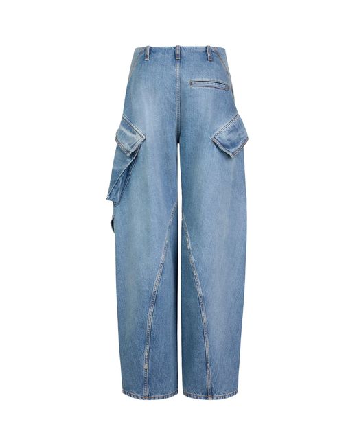 Alaïa Blue Cargo Relaxed Jeans