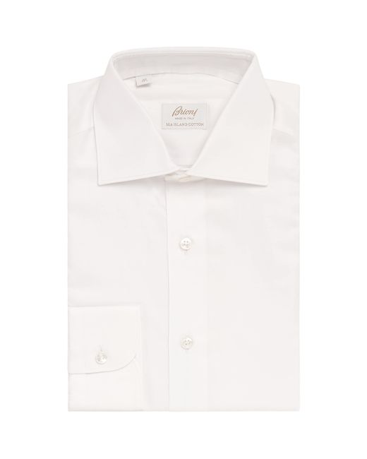 Brioni White Cotton Shirt for men