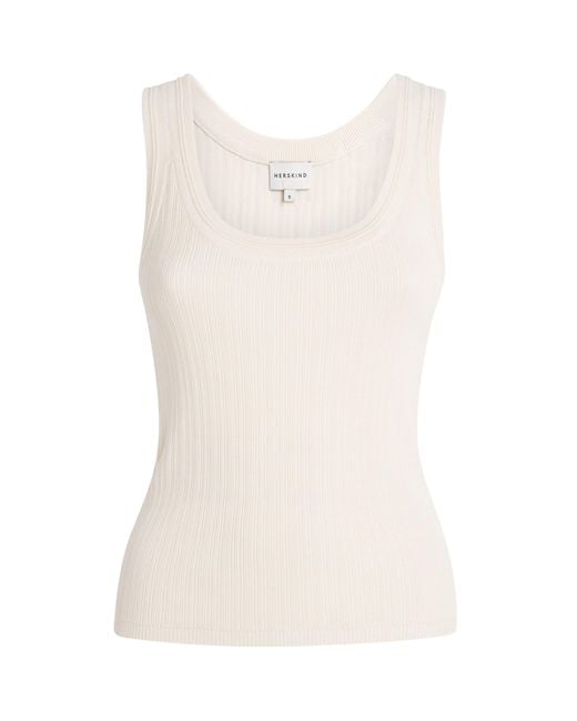 Herskind White Knit Morris Tank Top