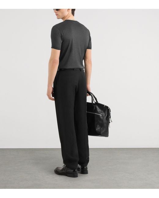 Dolce & Gabbana Black Silk T-Shirt for men