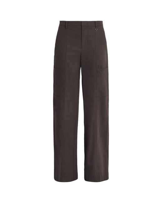 Vince Brown Stretch-Cotton Panelled Trousers