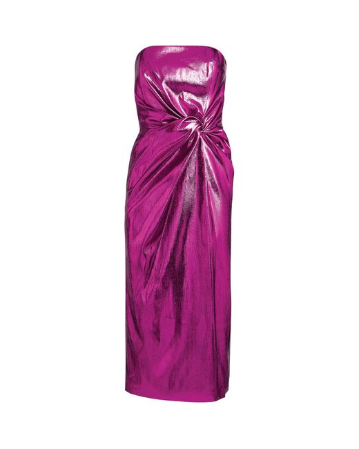 16Arlington Pink Himawari Strapless Midi Dress
