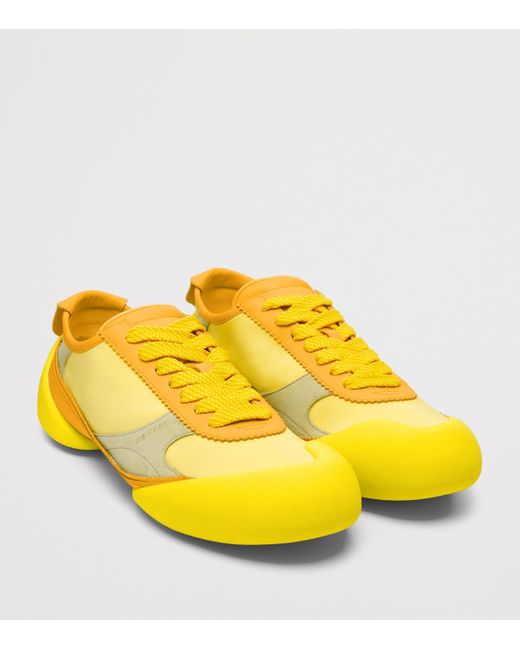 Alexander McQueen Yellow Leather Flexion Sneakers