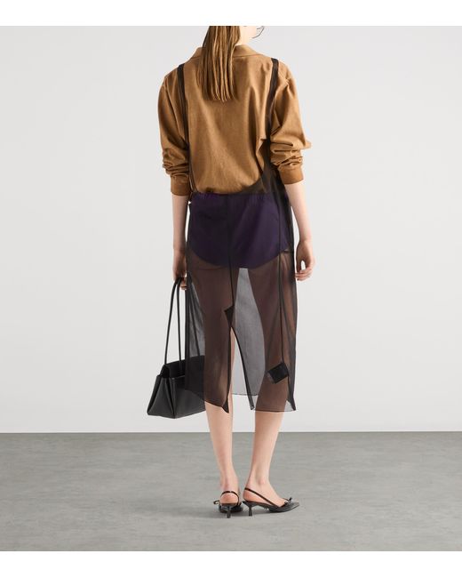 Prada Natural Cotton Piqué Plunge-Neck Polo Shirt