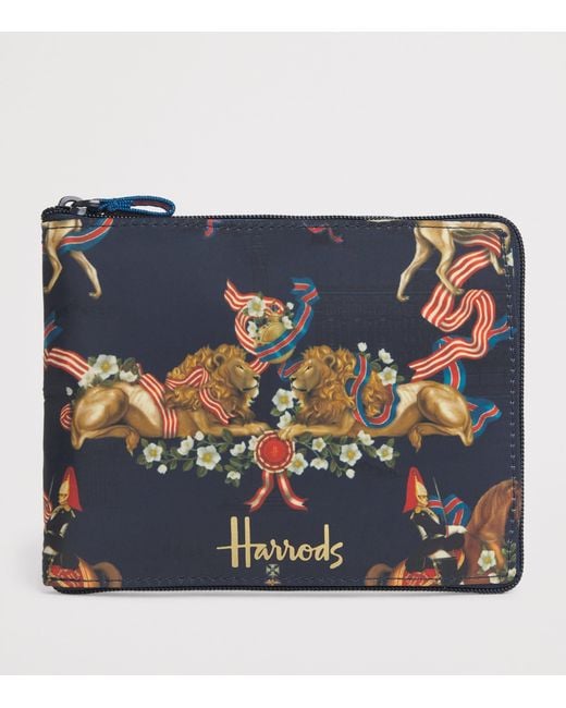 Harrods Blue Great British Pocket Shopper Bag