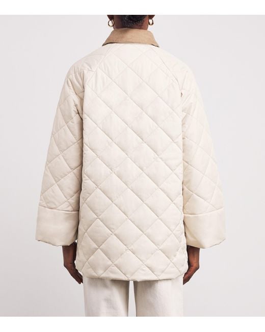 Barbour White Quilted Aldburgh Jacket