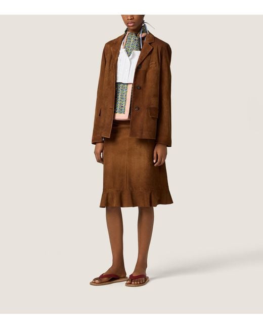 Miu Miu Brown Suede Jacket