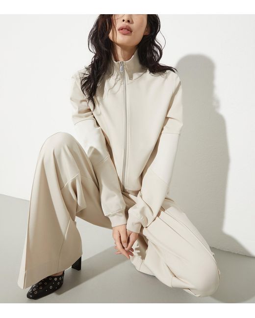 MAX&Co. White Jersey Track Jacket