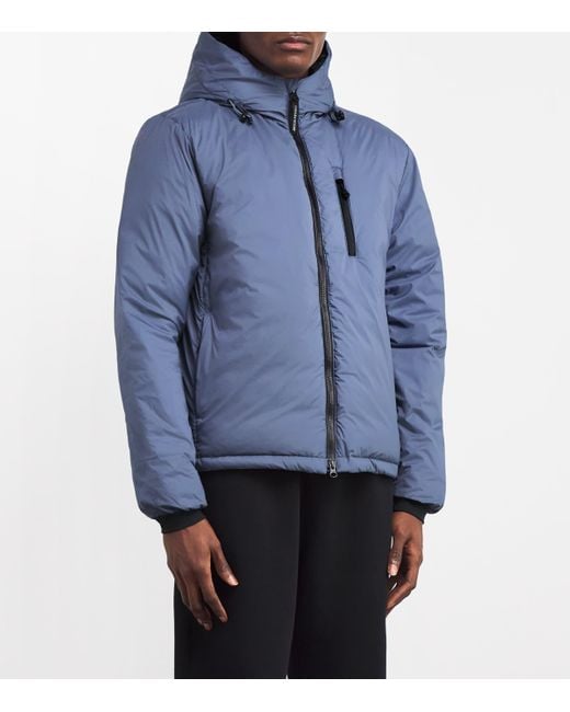Canada Goose Blue Hooded Lodge Coat for men