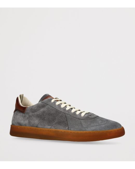 Officine Creative Brown Suede Militia Sneakers for men