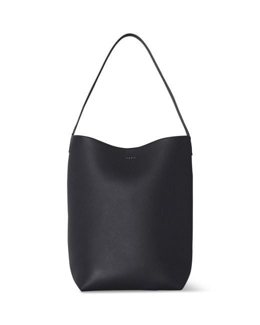 The Row Black Medium Leather N/s Park Tote Bag
