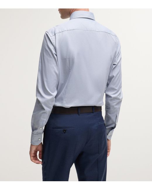Boss Blue Organic Cotton Slim-Fit Shirt for men