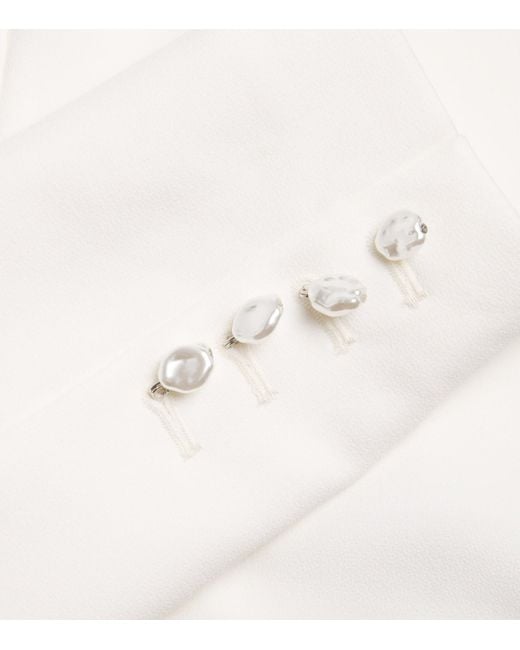 Roland Mouret White Crepe Peplum Jacket