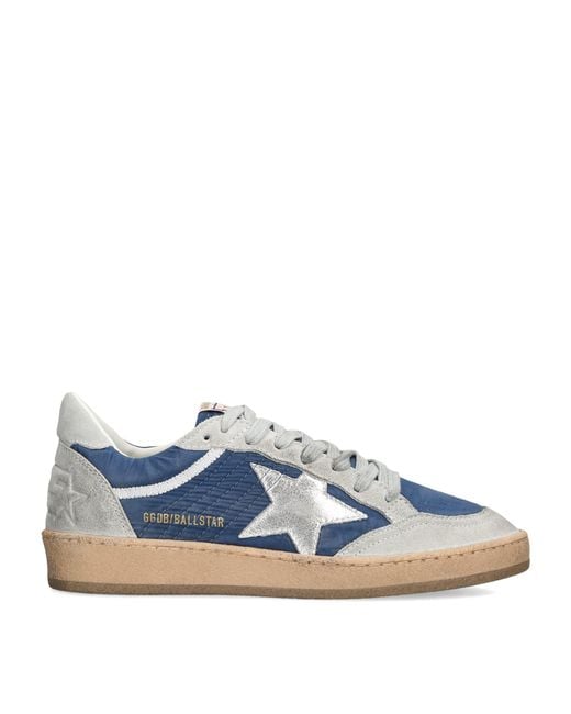 Golden Goose Deluxe Brand Blue Suede Ball Star Sneakers