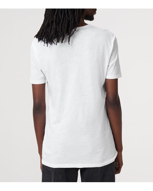 AllSaints White Organic Cotton Figure T-Shirt for men