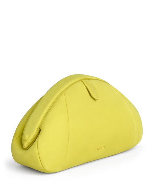 Alaïa Yellow Small Suede Purse Clutch Bag