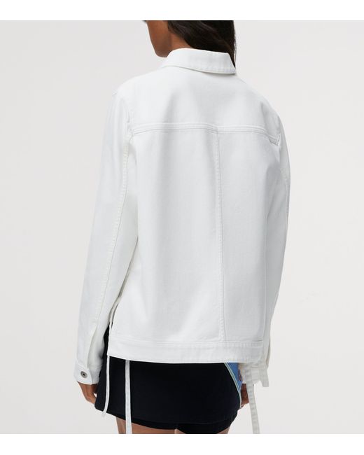 Loewe White X Paula's Ibiza Workwear Side-Tie Denim Jacket