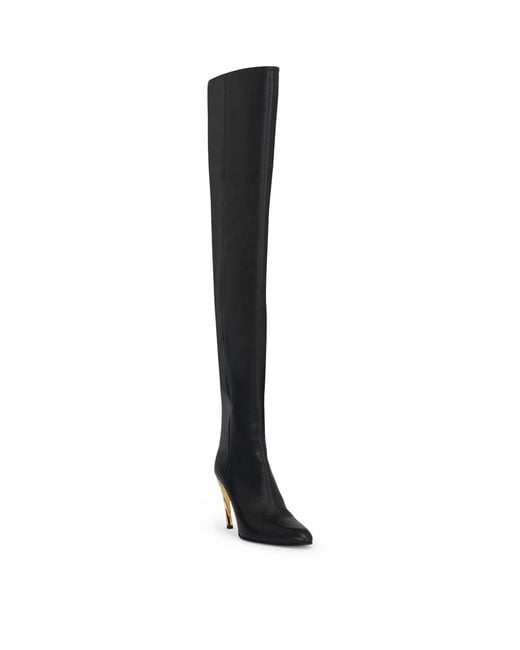 Alexander McQueen Black Thigh-high Armadillo Boots 95
