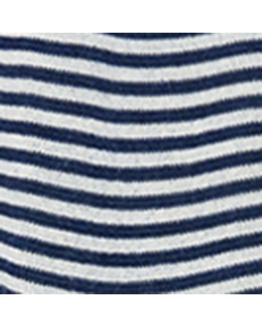 Dunhill Blue Cashmere-Mulberry Silk Stripe Socks for men