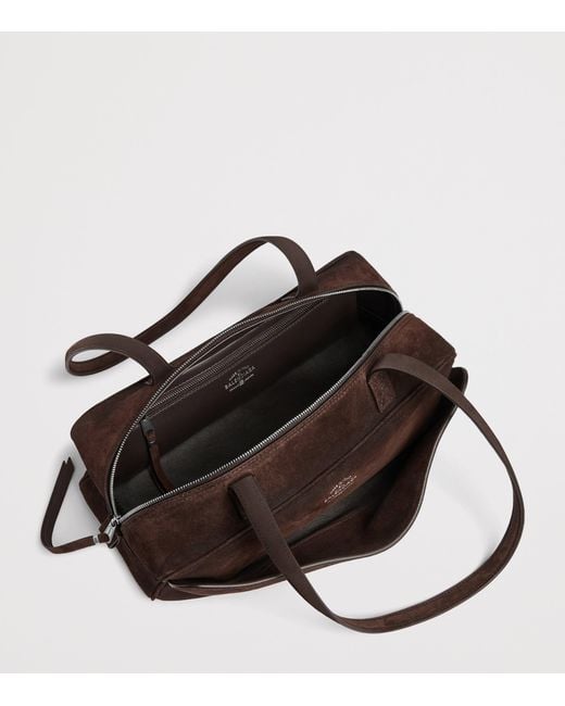 Balenciaga Brown Small Leather Carrie Bowling Top-Handle Bag