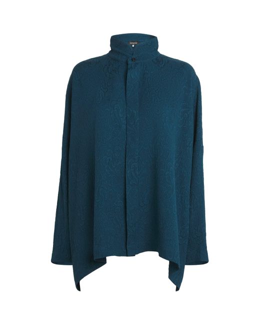 Eskandar Blue Silk Shirt