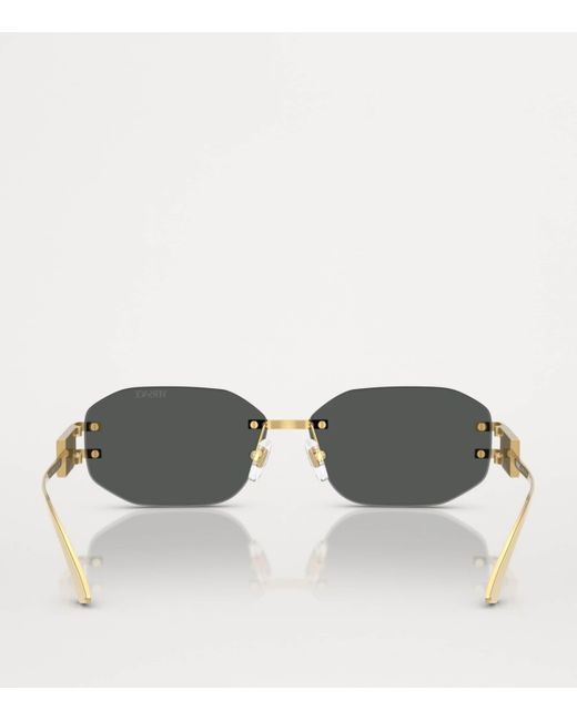 Versace Gray Metal Sunglasses