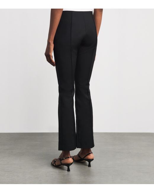Sandro Black Zip-Up Flared Trousers