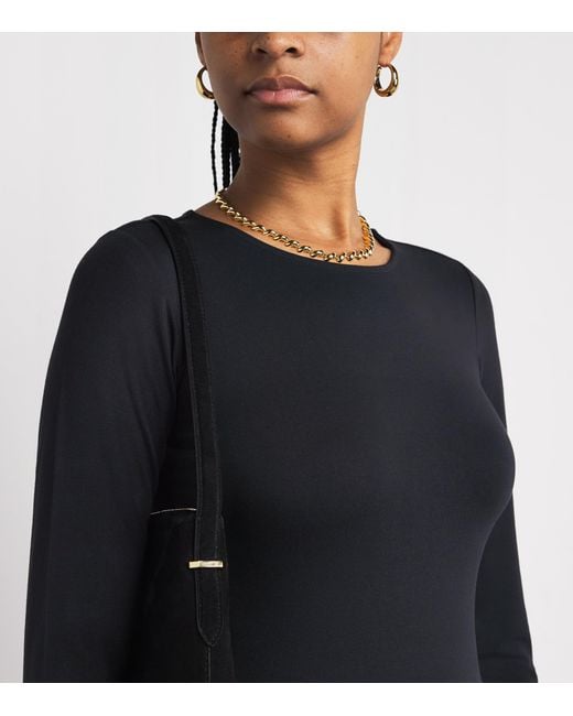 smooth layers scoop neck mini dress Skims Crew-Neck in Black crescent