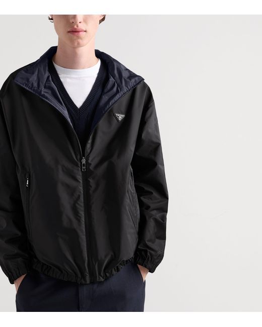 Prada Black Re-Nylon Bomber Jacket for men