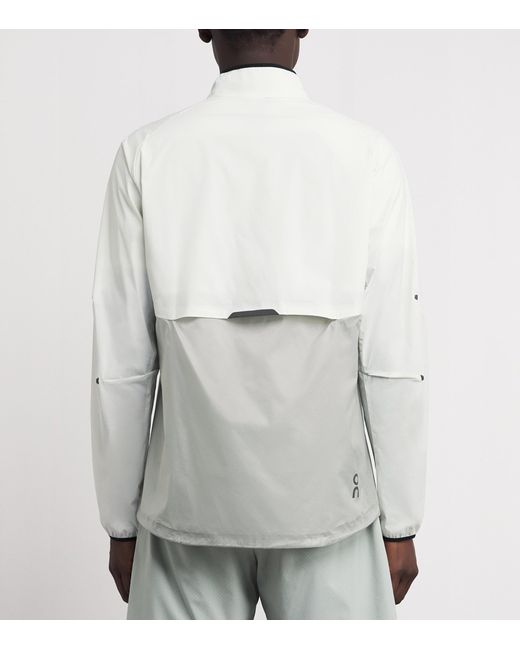On Shoes Gray Windproof Weather Jacket for men