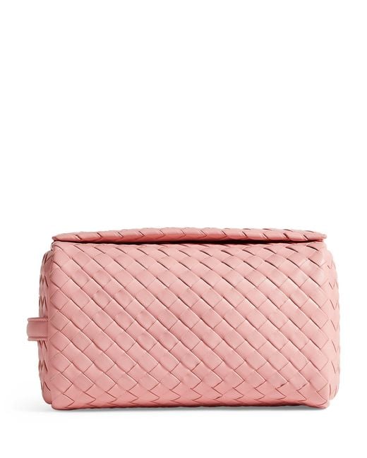 Bottega Veneta Pink Leather Cubo Pouch for men