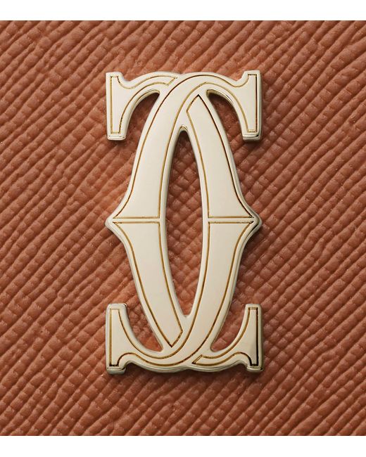 Cartier Brown Leather C De Card Holder