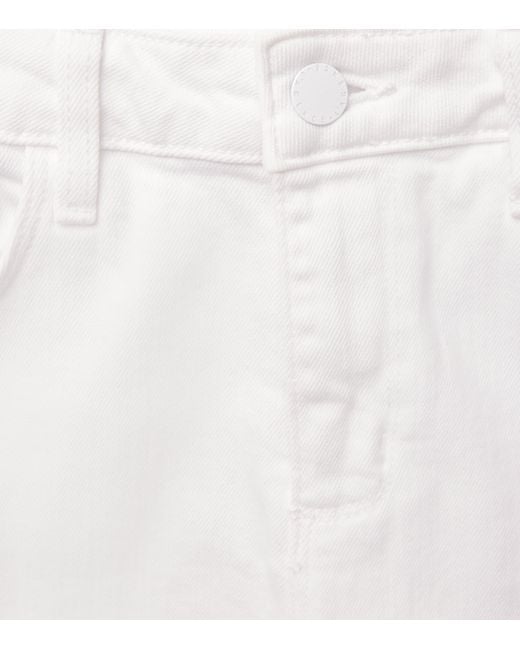 L'Agence White Krista Tapered Jeans