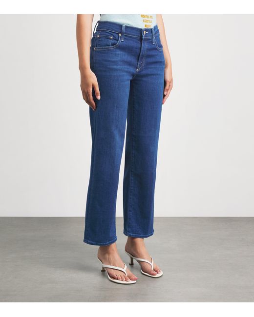 Mother Blue The Rambler Zip Ankle Jeans