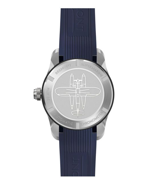 Bremont Blue Stainless Steel Supermarine S302 Watch 40mm for men