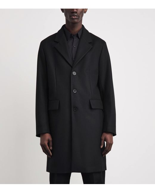 Sandro Black Wool-Blend Coat for men