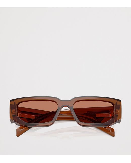 Prada Pink Rectangle Sunglasses for men