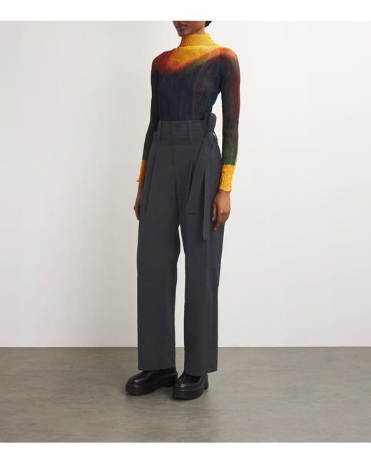 Issey Miyake Blue Shaped Membrane Straight Trousers