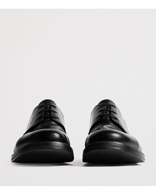 Bottega Veneta Black Calfskin Lace-Up Shoes for men