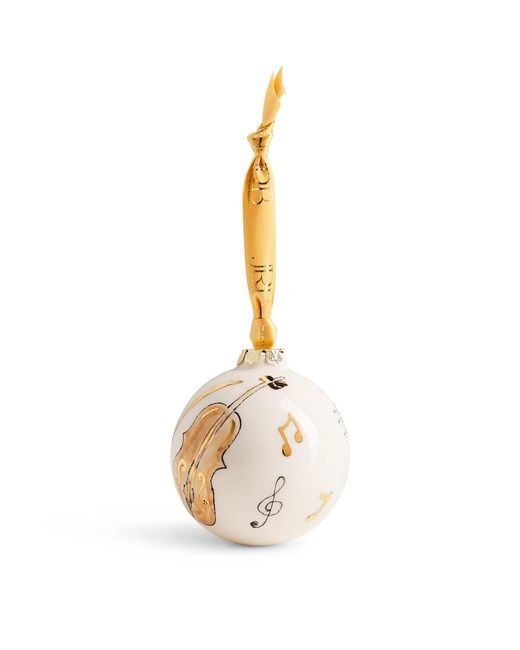 Jayne Redmond Metallic Ceramic Violin Bauble