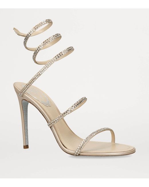 Rene Caovilla Metallic Embellished Cleo Ii Heeled Sandals 105