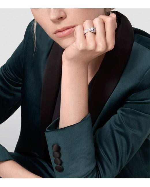 Cartier Metallic And Diamond Panthère De Ring