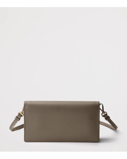 Prada Brown Mini Saffiano Leather Shoulder Bag