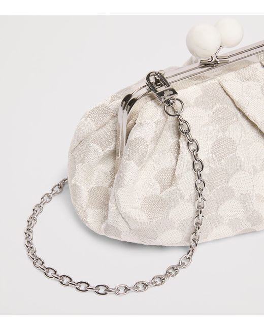 Weekend by Maxmara Natural Woven Jacquard Pasticcino Clutch Bag